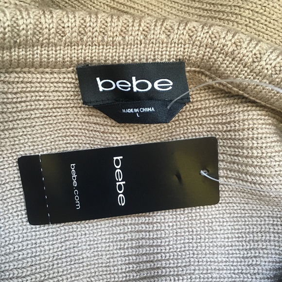 Bebe Taos Taupe Amalia Textured Turtleneck Sweater - Picture 7 of 8